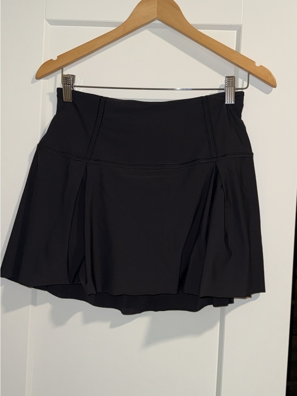 lululemon athletica Black Circle Skirt with Pleated Panels